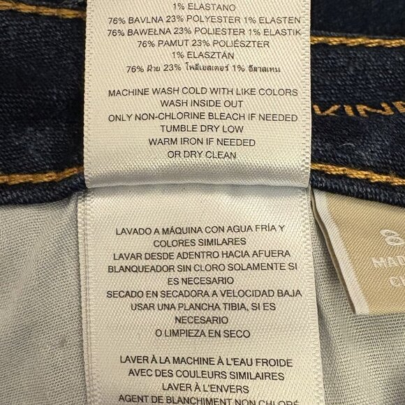Michael Kors Womens Skinny Jeans Size 8 Blue Mid Rise Stretch Logo 5-Pockets EUC - Picture 15 of 15